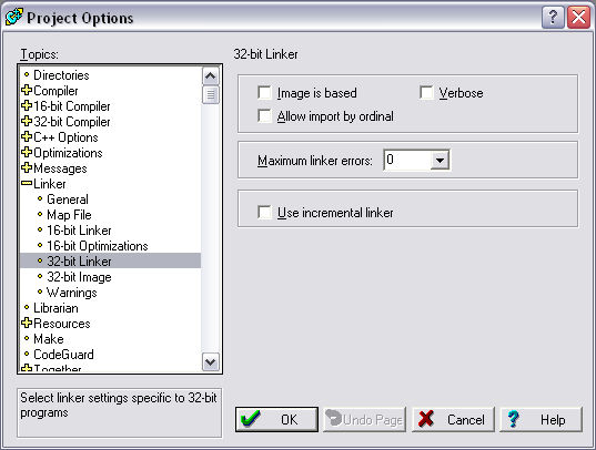 Linker Options