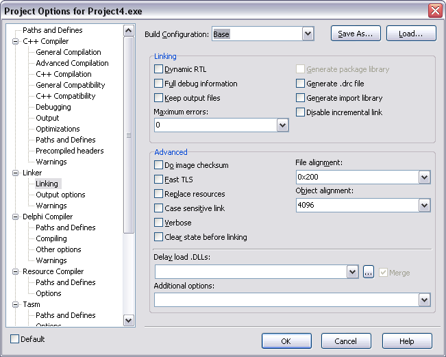 Project Options