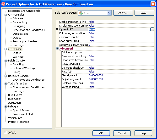 Project Options