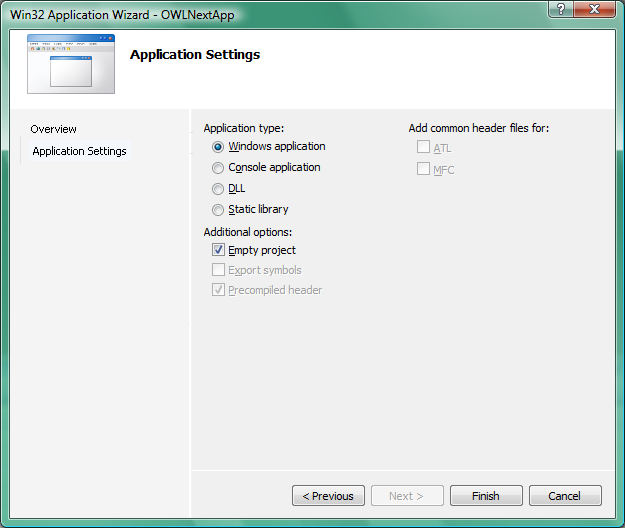 Application Wizard