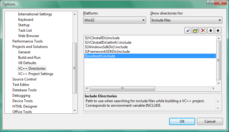 Include Directories